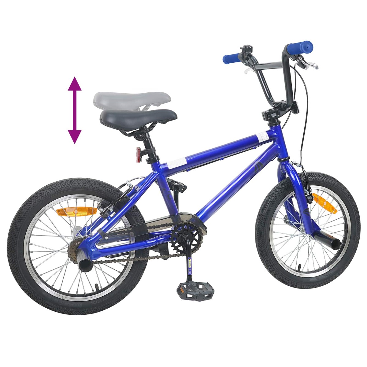 vidaXL BMX Ποδήλατο 16 ίντσες για παιδιά 5-8 ετών Σκούρο Μπλε