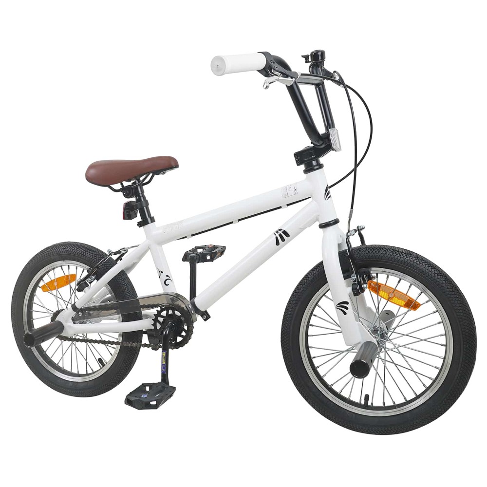 vidaXL BMX Ποδήλατο 16 ίντσες για παιδιά 5-8 ετών Λευκό