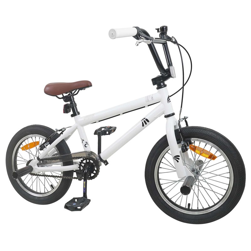vidaXL BMX Ποδήλατο 18 ίντσες για 7-10 ετών Λευκό