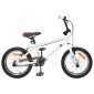 vidaXL BMX Ποδήλατο 18 ίντσες για 7-10 ετών Λευκό