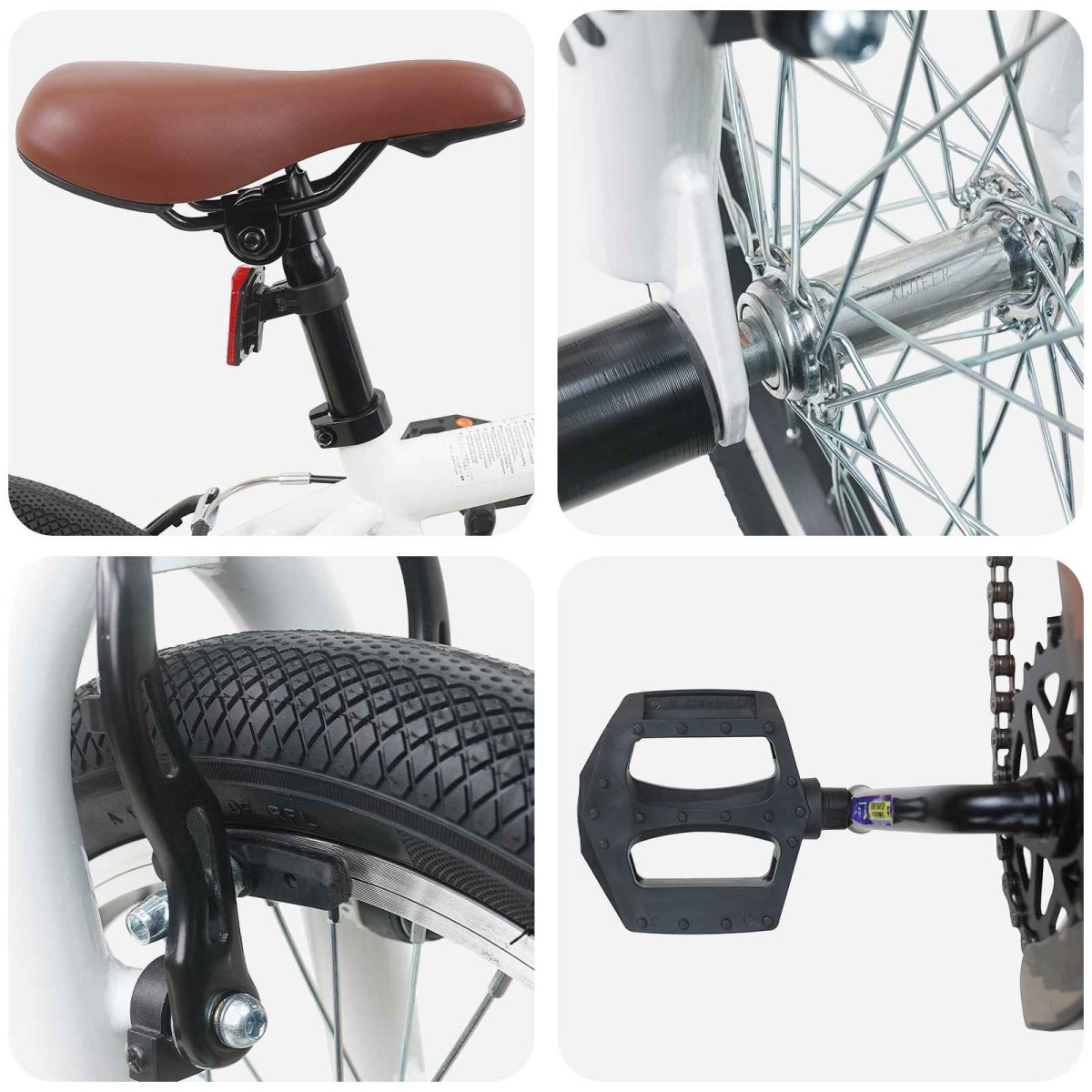vidaXL BMX Ποδήλατο 20 ίντσες για πάνω από 9 ετών Λευκό
