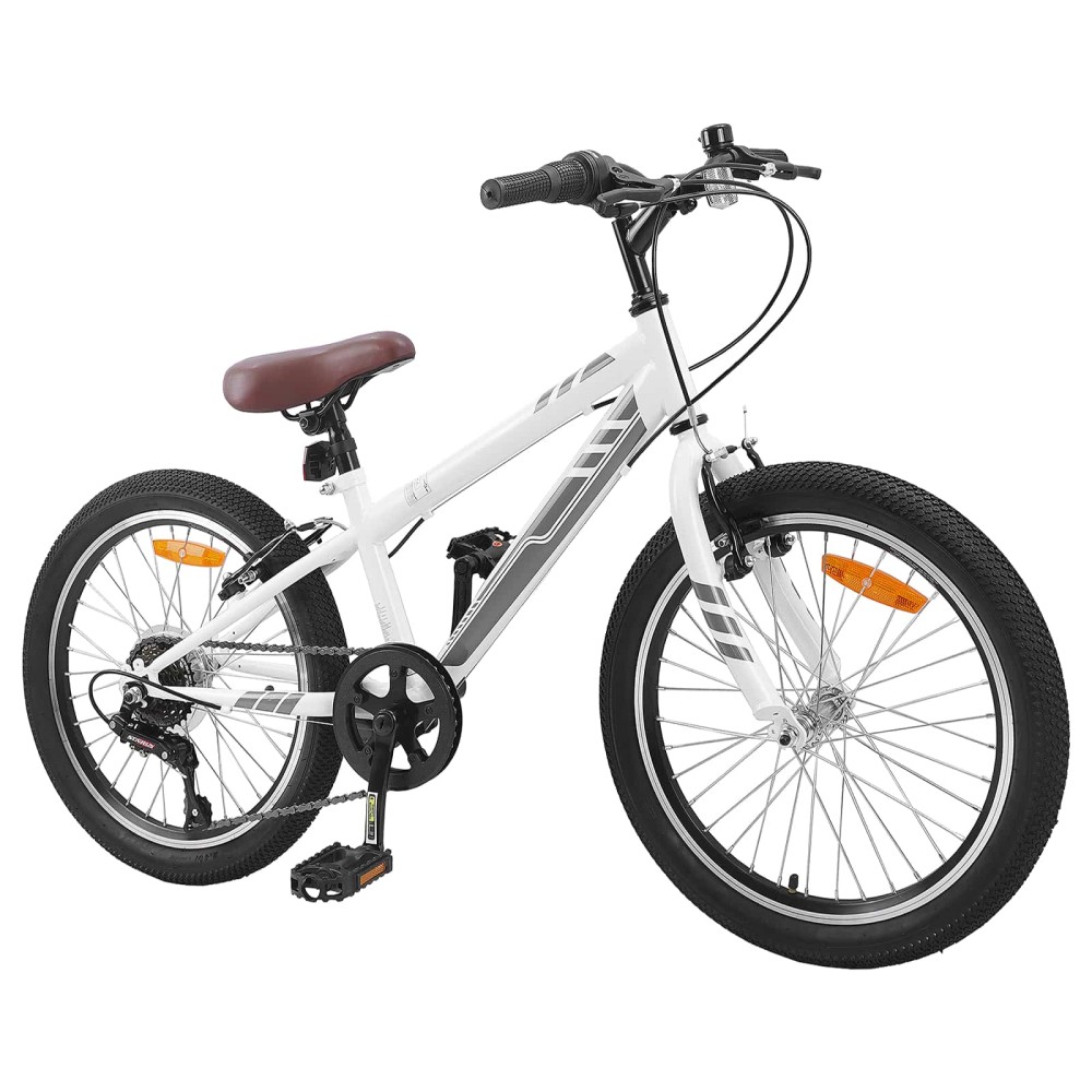 vidaXL Ορεινό Ποδήλατο 20 ίντσες 6-Speed για παιδιά 5-8 ετών Λευκό