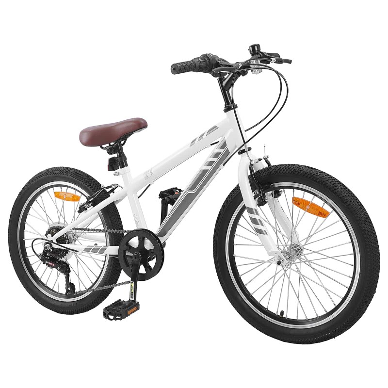 vidaXL Ορεινό Ποδήλατο 20 ίντσες 6-Speed για παιδιά 5-8 ετών Λευκό