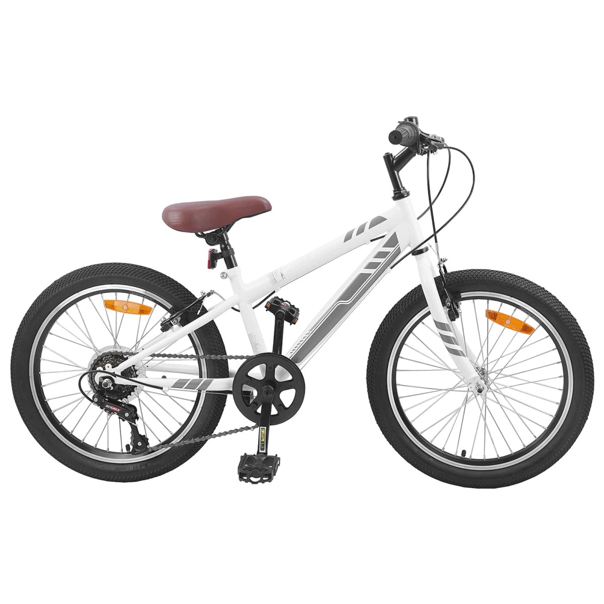 vidaXL Ορεινό Ποδήλατο 24 ίντσες 6-Speed για 8-12 ετών Λευκό