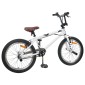 vidaXL BMX Ποδήλατο 20 ίντσες για πάνω από 9 ετών Λευκό