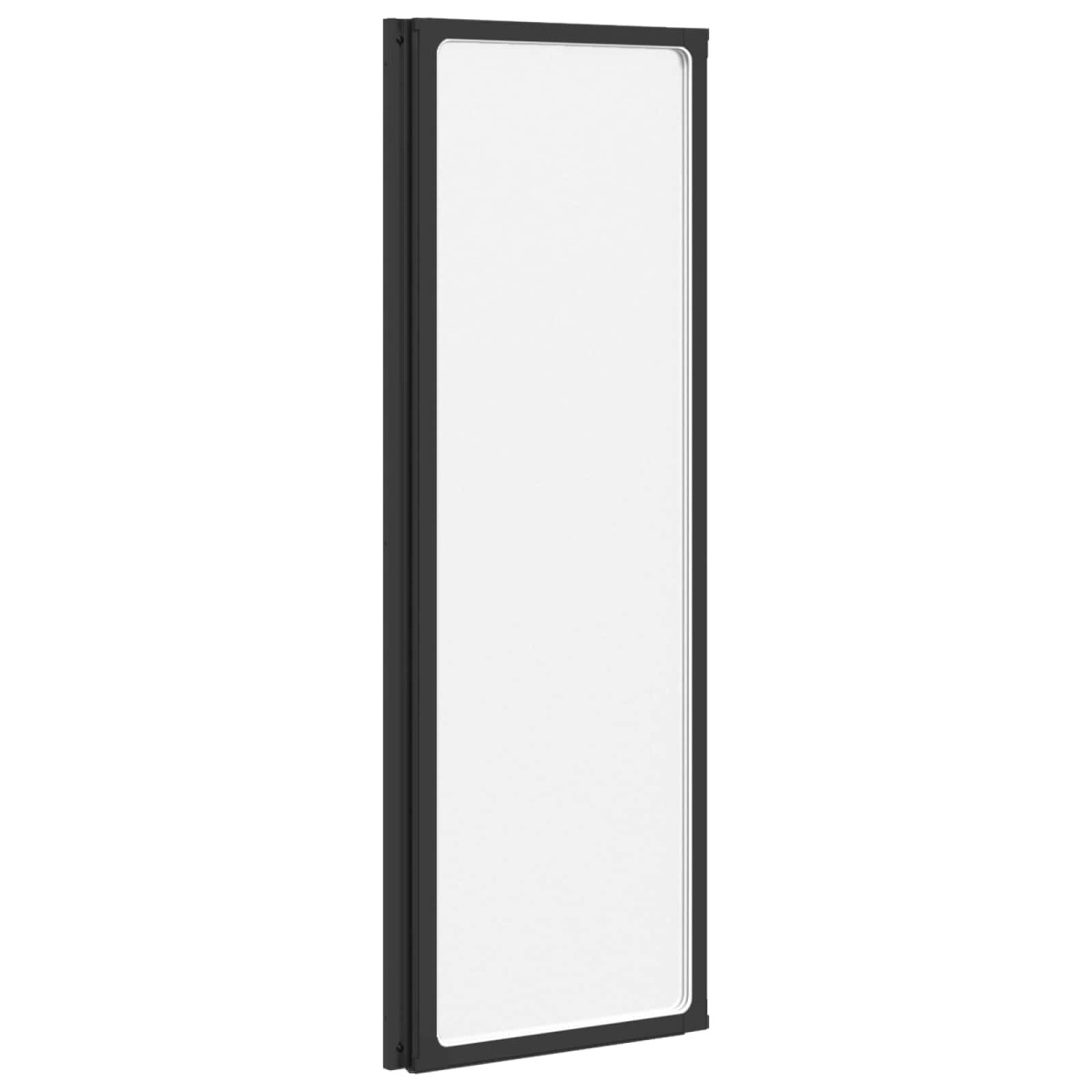 vidaXL Διαχωριστικό ντους Μαύρο 120 x 2 x 117 εκ Αλουμίνιο και PP