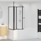 vidaXL Διαχωριστικό ντους Λευκό 120 x 70 x 137 εκ. Αλουμίνιο