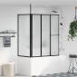 vidaXL Διαχωριστικό ντους Λευκό 120 x 70 x 137 εκ. Αλουμίνιο
