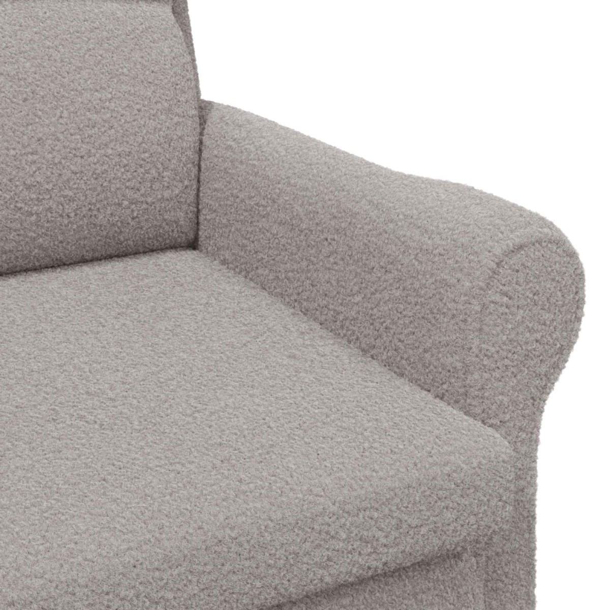 vidaXL Πολυθρόνα Ανοιχτό γκρι Απαλό ύφασμα Sherpa