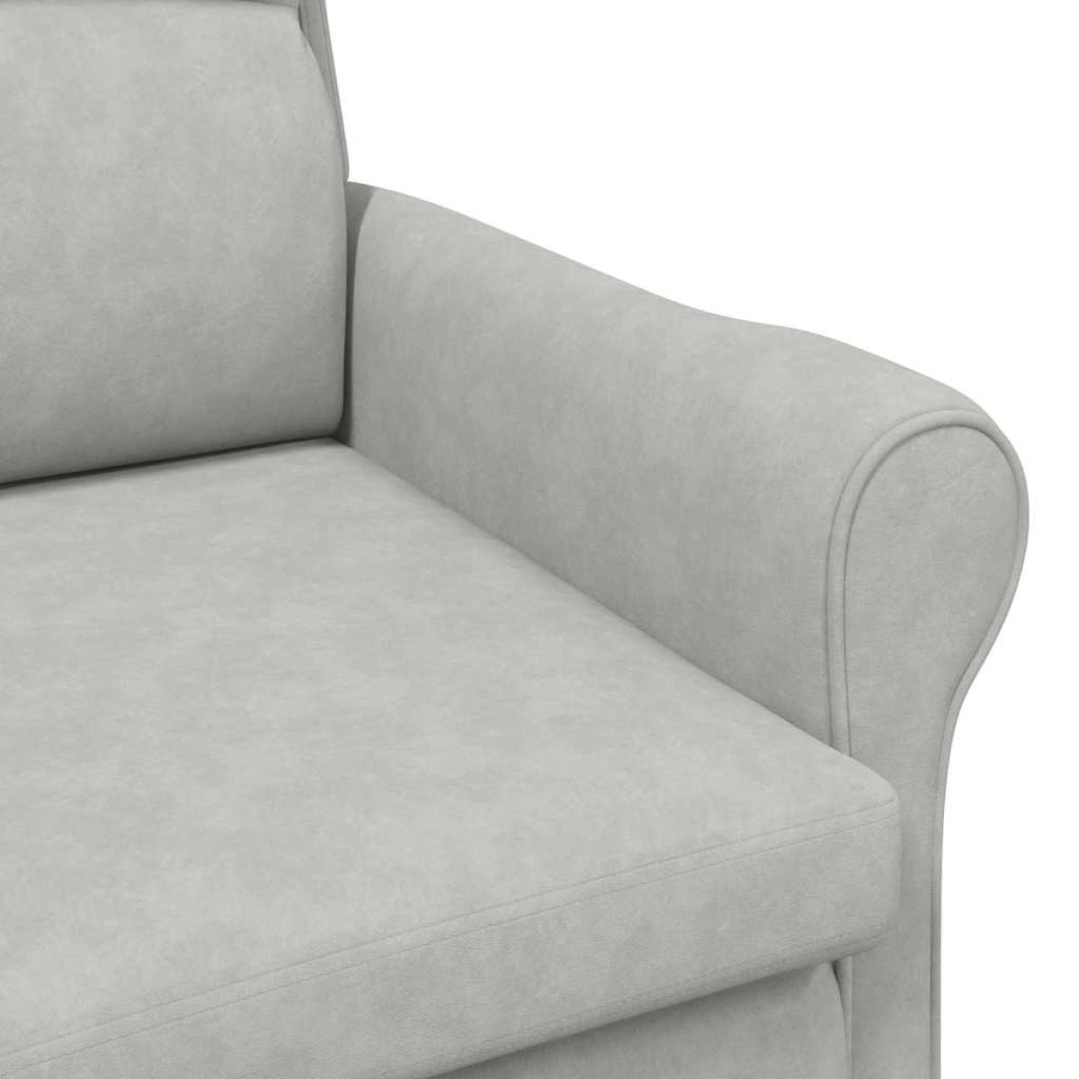 vidaXL Πολυθρόνα Ανοιχτό γκρι 76 x 94 x 102 εκ. Μικροΐνες