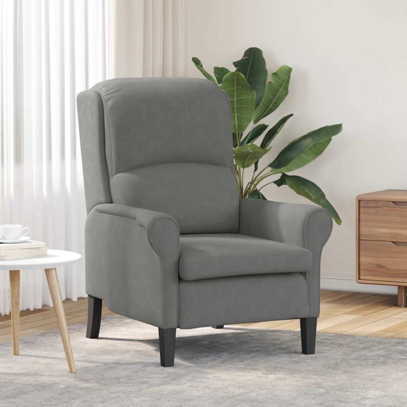 vidaXL Πολυθρόνα Σκούρο γκρι 76 x 94 x 102 εκ. Μικροΐνες