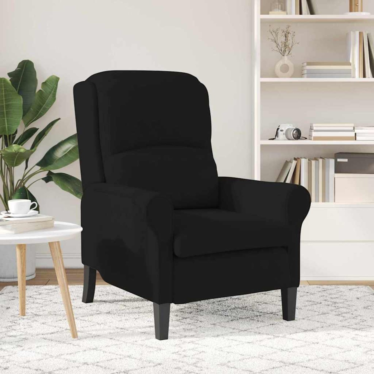 vidaXL Πολυθρόνα Μαύρο 76 x 94 x 102 εκ. Μικροΐνες