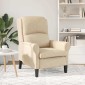 vidaXL Πολυθρόνα Κρεμ 76 x 94 x 102 εκ. Μικροΐνες
