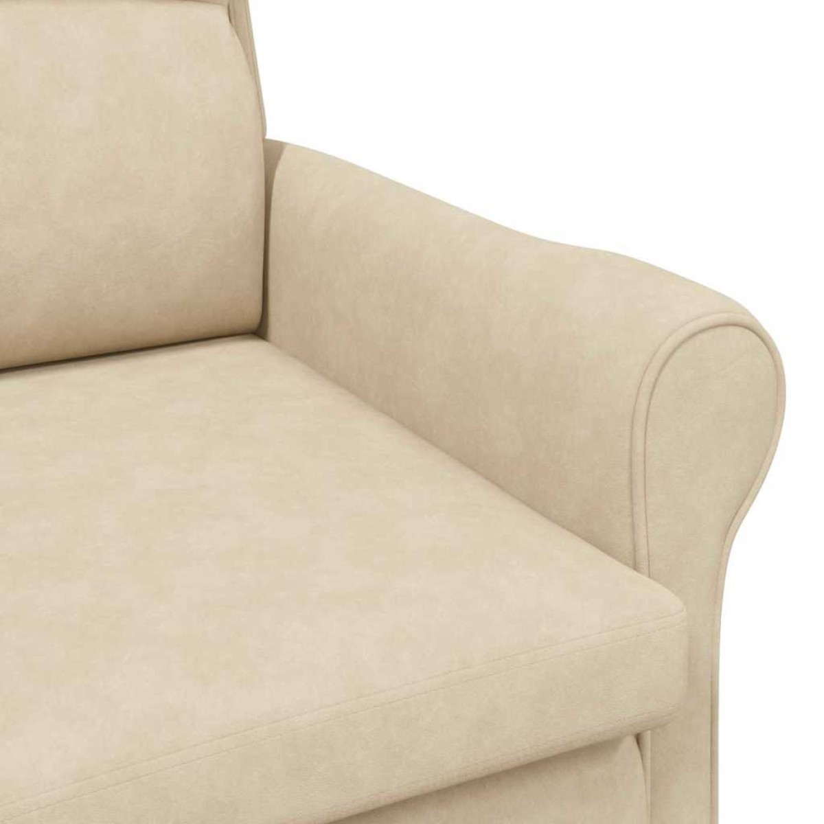 vidaXL Πολυθρόνα Κρεμ 76 x 94 x 102 εκ. Μικροΐνες