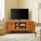 vidaXL Ντουλάπι TV Φυσικό 100 x 40,5 x 46 εκ. Στερεό ξύλο Μαόνι