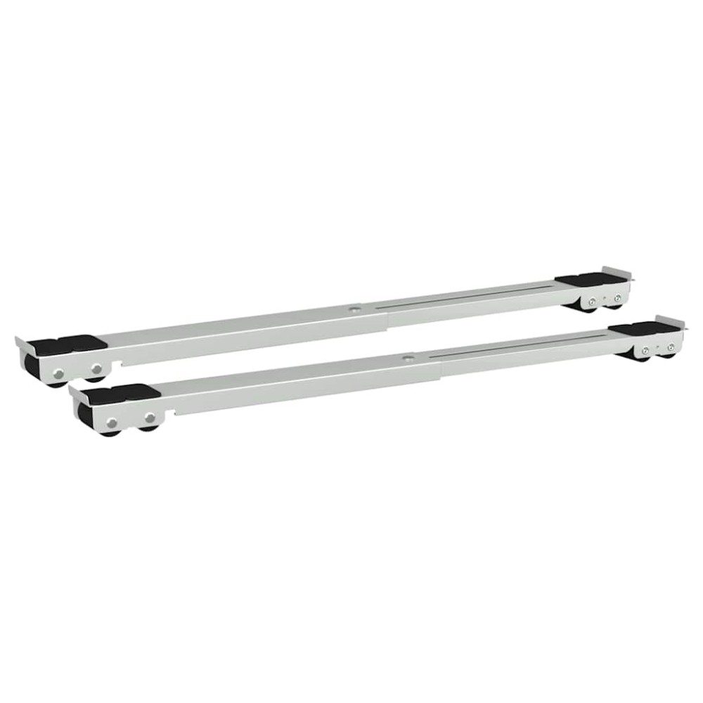 vidaXL Βάση πλυντηρίου ρούχων 2 τμχ. Ασημί 72 x 5 x 4,5 εκ.