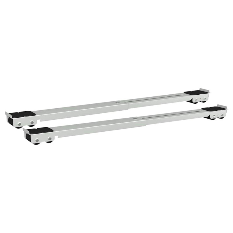 vidaXL Βάση πλυντηρίου ρούχων 2 τμχ. Ασημί 72 x 5 x 4,5 εκ.