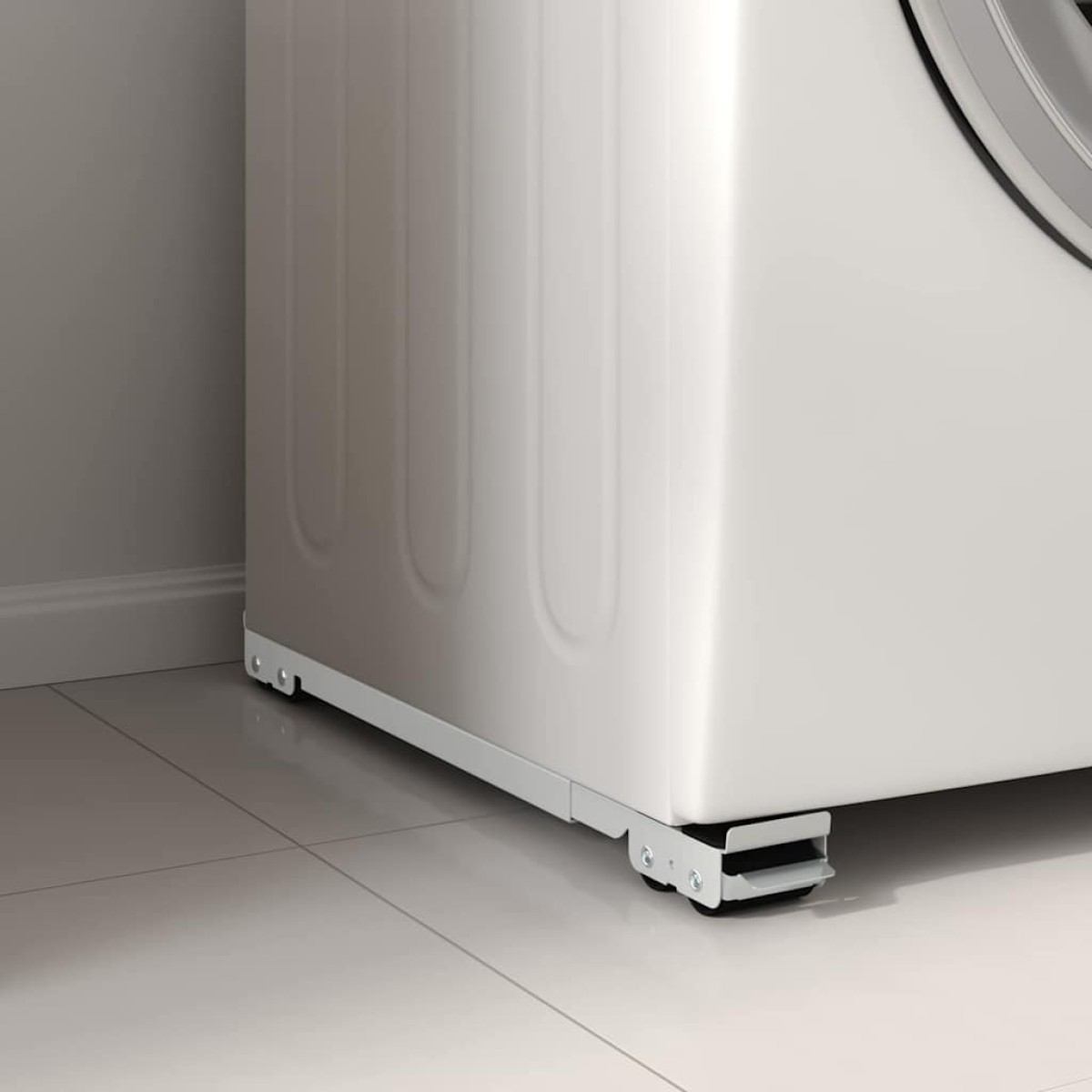 vidaXL Βάση πλυντηρίου ρούχων 2 τμχ. Ασημί 72 x 5 x 4,5 εκ.