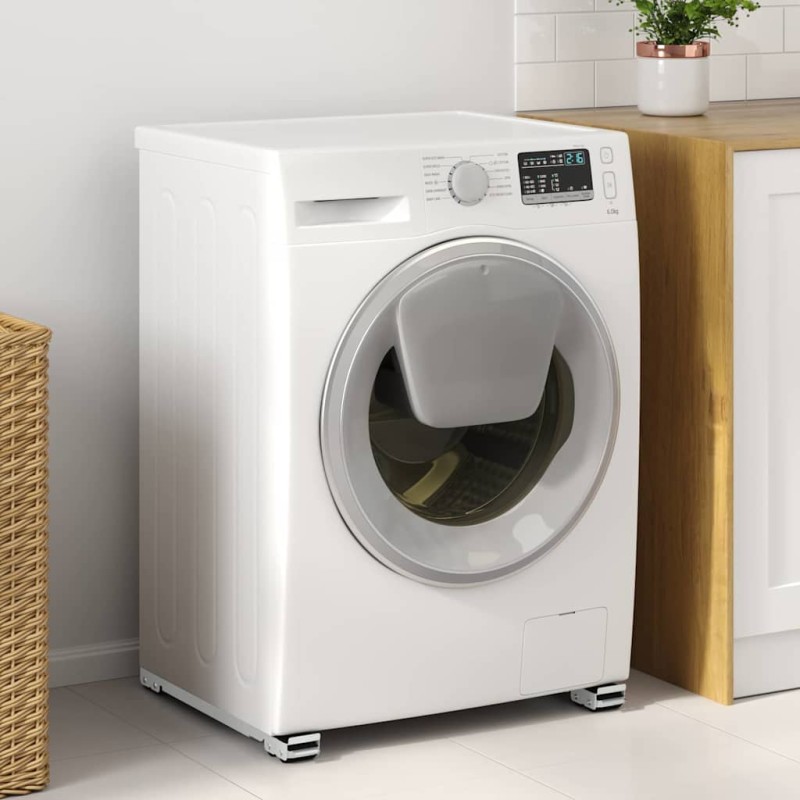 vidaXL Βάση πλυντηρίου ρούχων 2 τμχ. Ασημί 72 x 5 x 4,5 εκ.