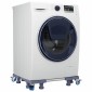 vidaXL Βάση πλυντηρίου ρούχων Γκρι 66 x 66 x 12 εκ Ανοξείδωτο ατσάλι