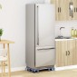 vidaXL Βάση πλυντηρίου ρούχων Γκρι 66 x 66 x 12 εκ Ανοξείδωτο ατσάλι