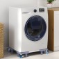 vidaXL Βάση πλυντηρίου ρούχων Γκρι 66 x 66 x 12 εκ Ανοξείδωτο ατσάλι