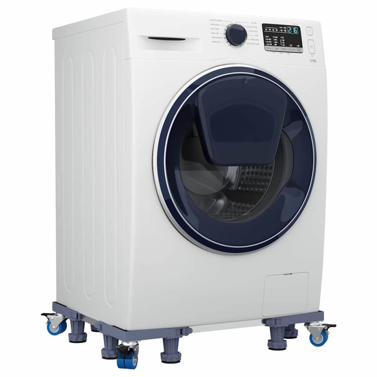 vidaXL Βάση πλυντηρίου ρούχων Γκρι 67 x 67 x 12 εκ Ανοξείδωτο ατσάλι
