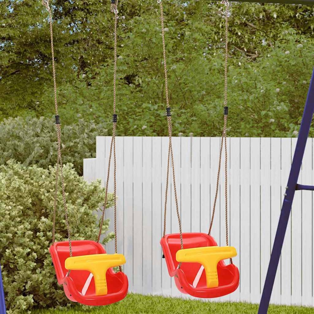 vidaXL Κούνια ρηλάξ 2 τεμ. Κόκκινο 36 x 43 x 42 εκ. Πλαστικό