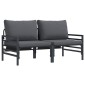 vidaXL Εξωτερικά Έπιπλα 2 Τεμάχιο Ανθρακί 80 x 80 x 71 cm Ατσάλι