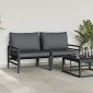 vidaXL Εξωτερικά Έπιπλα 2 Τεμάχιο Ανθρακί 80 x 80 x 71 cm Ατσάλι