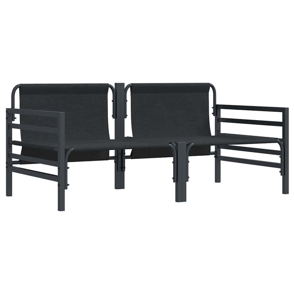 vidaXL Εξωτερικά Έπιπλα 2 Τεμάχιο Ανθρακί 80 x 80 x 71 cm Ατσάλι