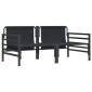 vidaXL Εξωτερικά Έπιπλα 2 Τεμάχιο Ανθρακί 80 x 80 x 71 cm Ατσάλι