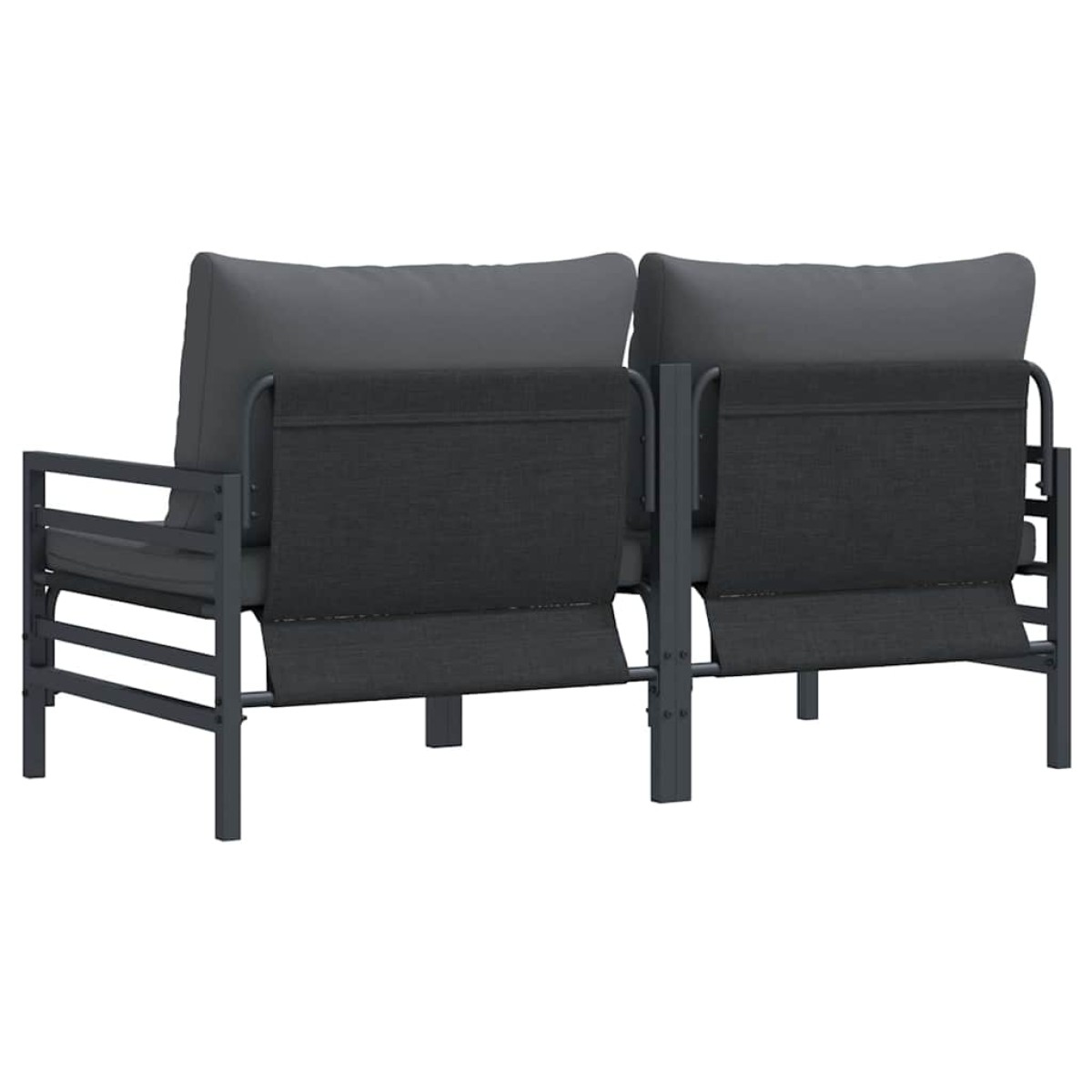 vidaXL Εξωτερικά Έπιπλα 2 Τεμάχιο Ανθρακί 80 x 80 x 71 cm Ατσάλι