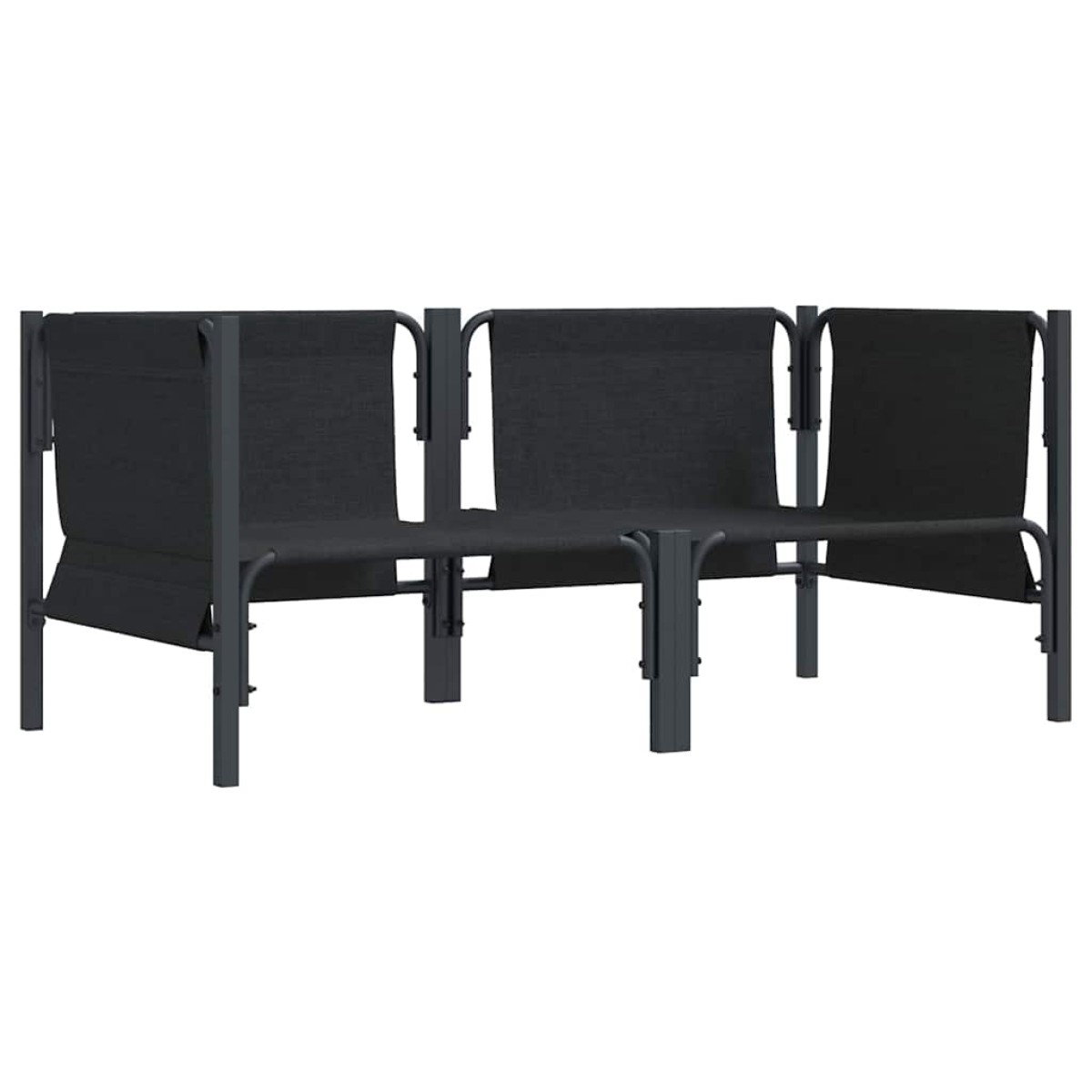 vidaXL Εξωτερικά Έπιπλα 2 Τεμάχιο Ανθρακί 80 x 80 x 71 cm Ατσάλι