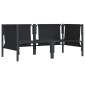 vidaXL Εξωτερικά Έπιπλα 2 Τεμάχιο Ανθρακί 80 x 80 x 71 cm Ατσάλι