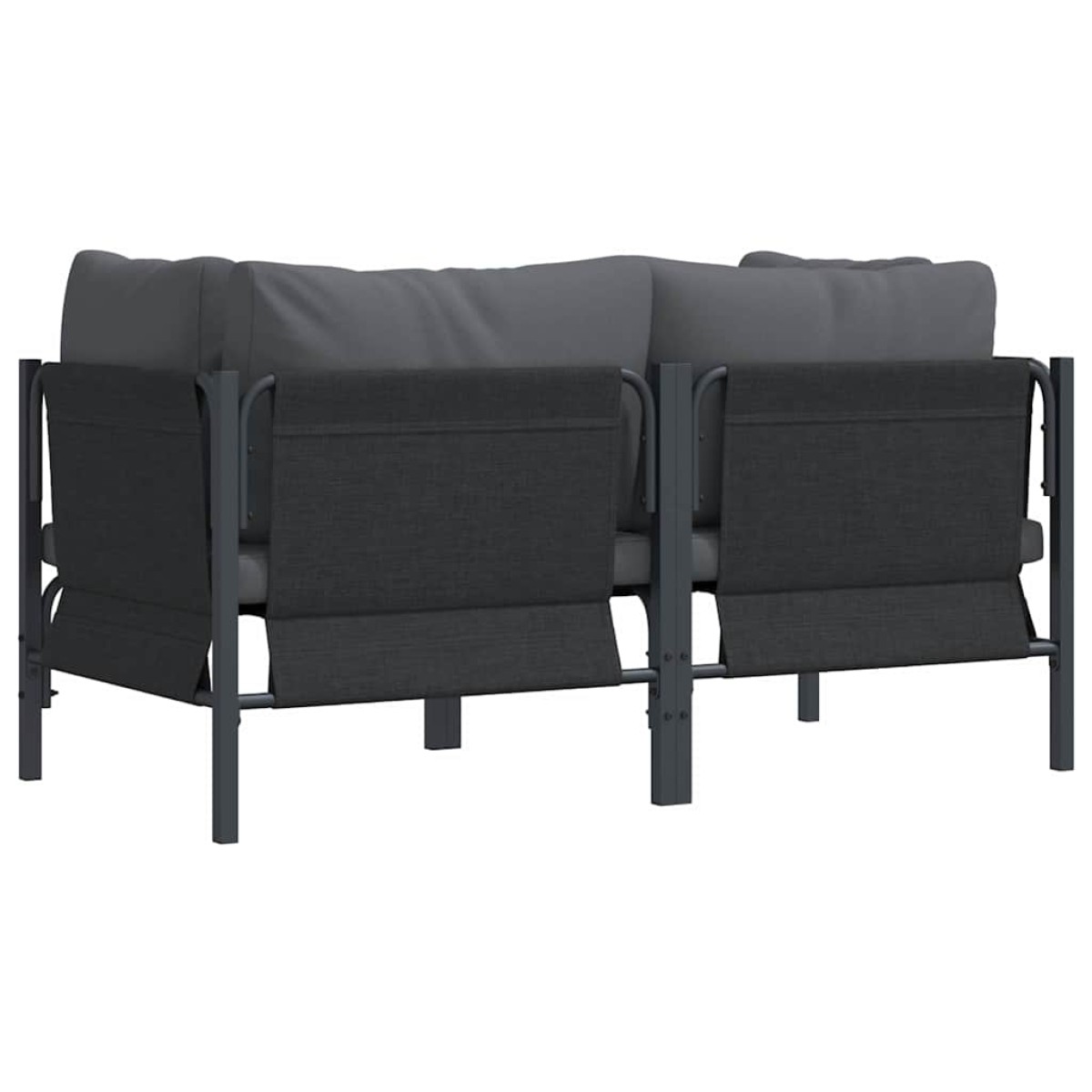 vidaXL Εξωτερικά Έπιπλα 2 Τεμάχιο Ανθρακί 80 x 80 x 71 cm Ατσάλι