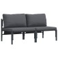 vidaXL Εξωτερικά Έπιπλα 2 Τεμάχιο Ανθρακί 80 x 80 x 71 cm Ατσάλι