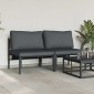 vidaXL Εξωτερικά Έπιπλα 2 Τεμάχιο Ανθρακί 80 x 80 x 71 cm Ατσάλι