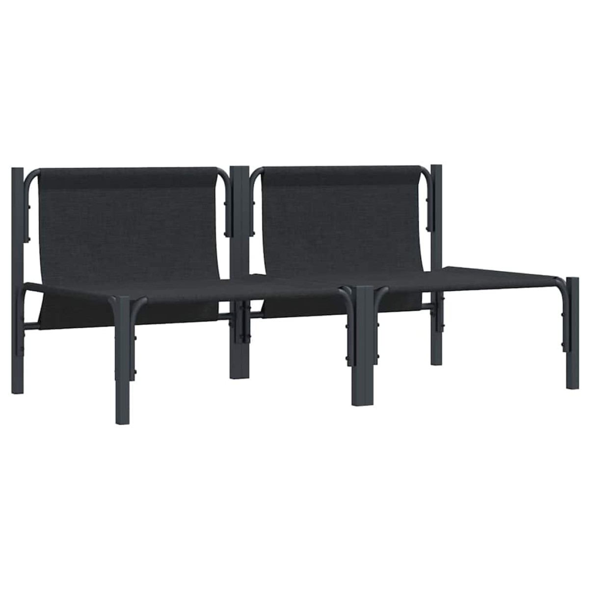 vidaXL Εξωτερικά Έπιπλα 2 Τεμάχιο Ανθρακί 80 x 80 x 71 cm Ατσάλι