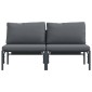 vidaXL Εξωτερικά Έπιπλα 2 Τεμάχιο Ανθρακί 80 x 80 x 71 cm Ατσάλι