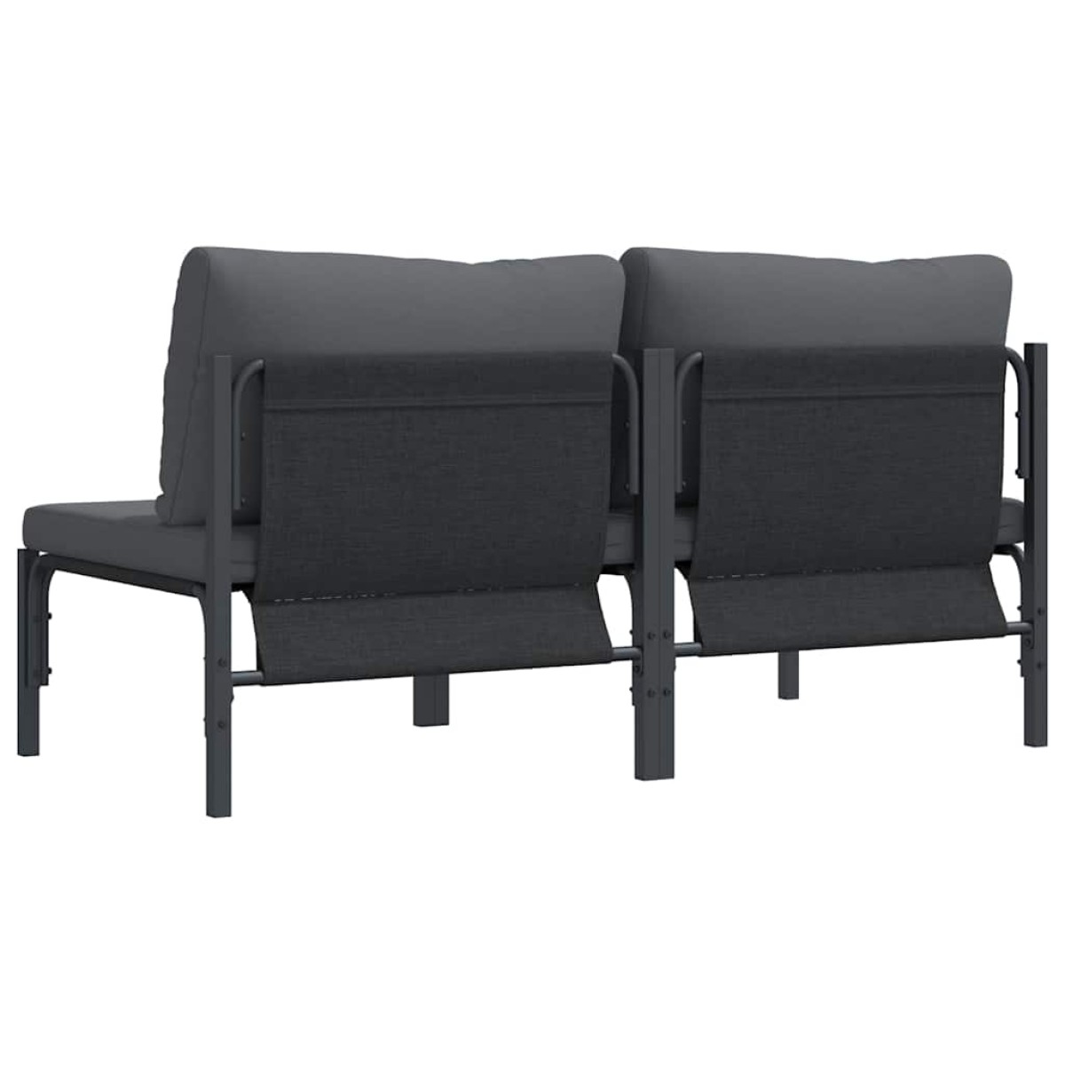 vidaXL Εξωτερικά Έπιπλα 2 Τεμάχιο Ανθρακί 80 x 80 x 71 cm Ατσάλι