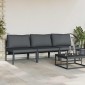 vidaXL Εξωτερικά Έπιπλα 3 Τεμάχιο Ανθρακί 80 x 80 x 71 cm Ατσάλι