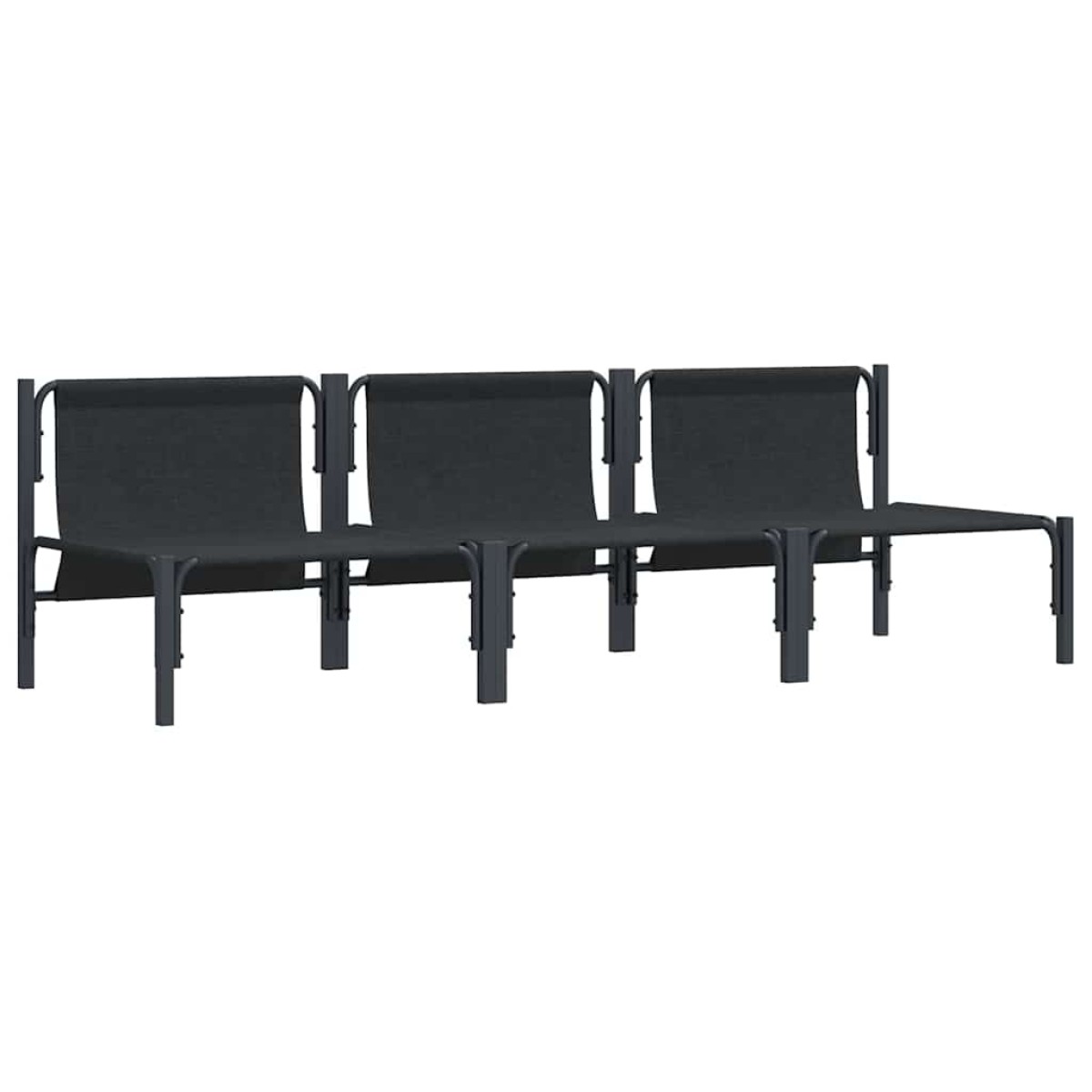 vidaXL Εξωτερικά Έπιπλα 3 Τεμάχιο Ανθρακί 80 x 80 x 71 cm Ατσάλι