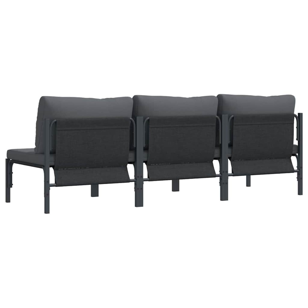 vidaXL Εξωτερικά Έπιπλα 3 Τεμάχιο Ανθρακί 80 x 80 x 71 cm Ατσάλι