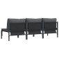 vidaXL Εξωτερικά Έπιπλα 3 Τεμάχιο Ανθρακί 80 x 80 x 71 cm Ατσάλι