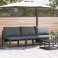 vidaXL Εξωτερικά Έπιπλα 3 Τεμάχιο Ανθρακί 80 x 80 x 71 cm Ατσάλι