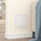 vidaXL Πάνελ Πρόσβασης 2 τμχ. Λευκό 23 x 23 x 3 cm Ατσάλι