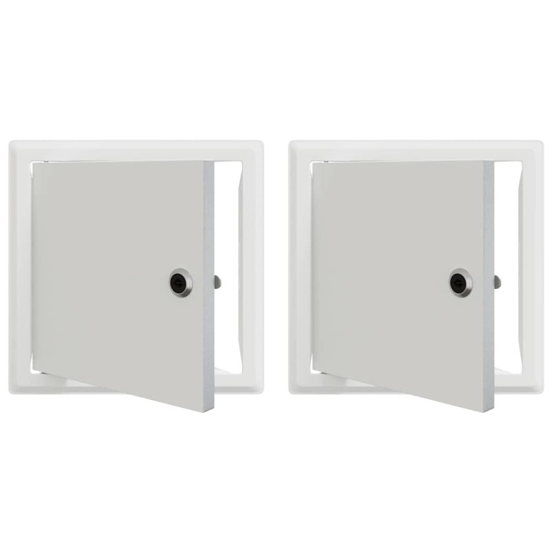 vidaXL Πάνελ Πρόσβασης 2 τμχ. Λευκό 23 x 23 x 3 cm Ατσάλι