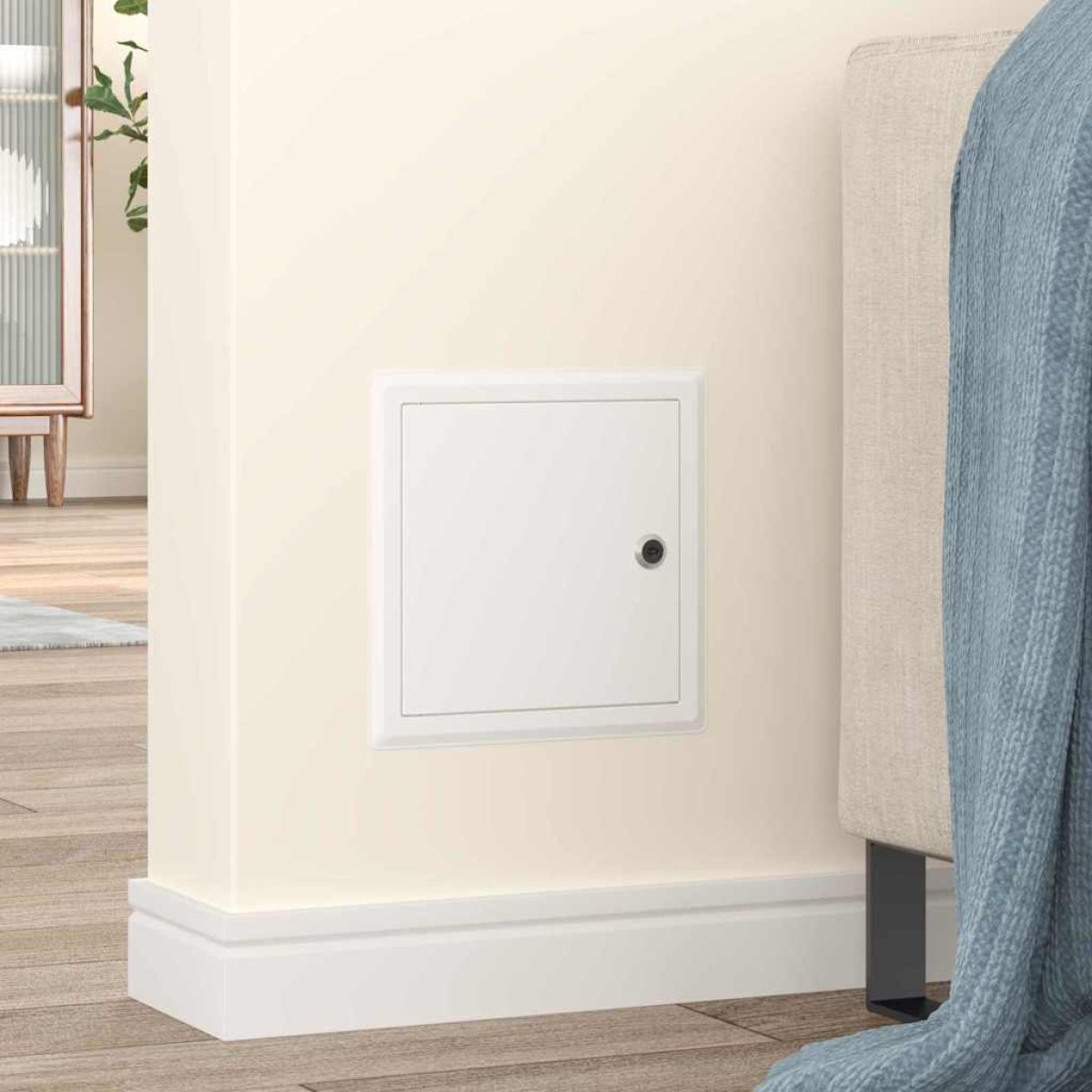 vidaXL Πάνελ Πρόσβασης 2 τμχ. Λευκό 23 x 23 x 3 cm Ατσάλι