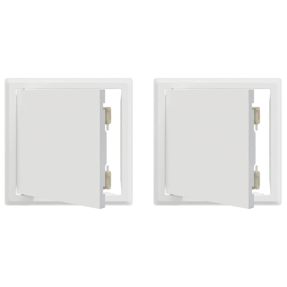 vidaXL Πάνελ Πρόσβασης 2 τμχ. Λευκό 23 x 23 x 3 cm Ατσάλι